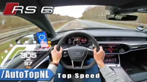 Audi RS6 C8 305km H Top Speed On Autobahn No Speed Limit By Autotopnl Albüm Kapağı
