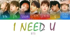 Bts I Need U Color Coded Lyrics Han Rom Eng Albüm Kapağı