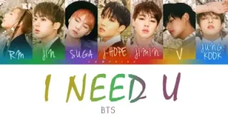 Bts I Need U Color Coded Lyrics Han Rom Eng