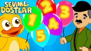 Sayılar Baloncu Amca Sevimli Dostlar Bebek ve Çocuk Şarkıları Adisebaba TV Sevimlidostlar Albüm Kapağı