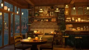 Smooth Jazz Music for Work Study Relaxing Fall Morning Jazz Music at Cozy Coffee Shop Ambience Albüm Kapağı
